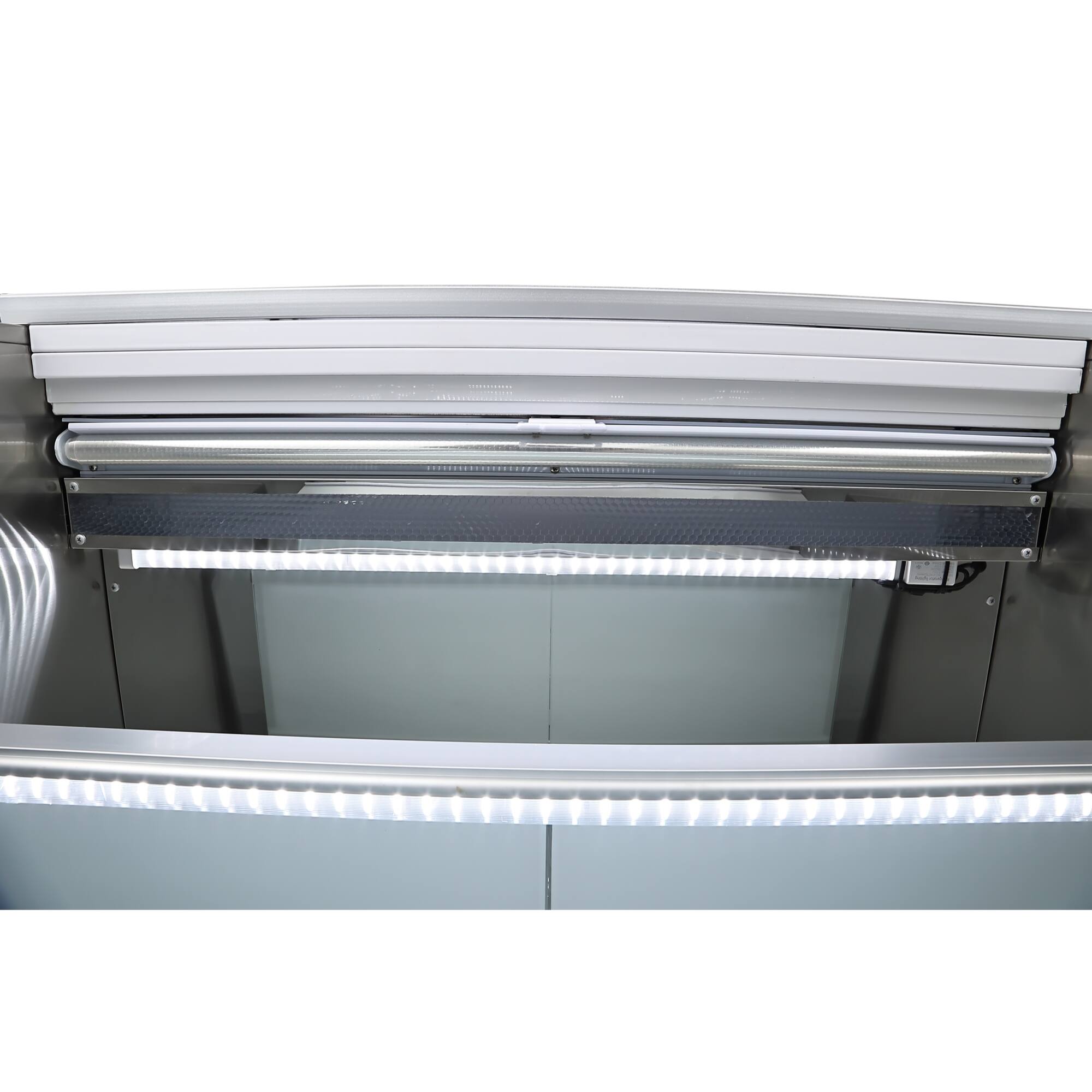 Alt View 6. Koolmore - 36 in. Open-Air Merchandiser Grab and Go Refrigerator, 18 cu. ft. in Stainless Steel (KM-CDA-18C-SS) - stainless steel.