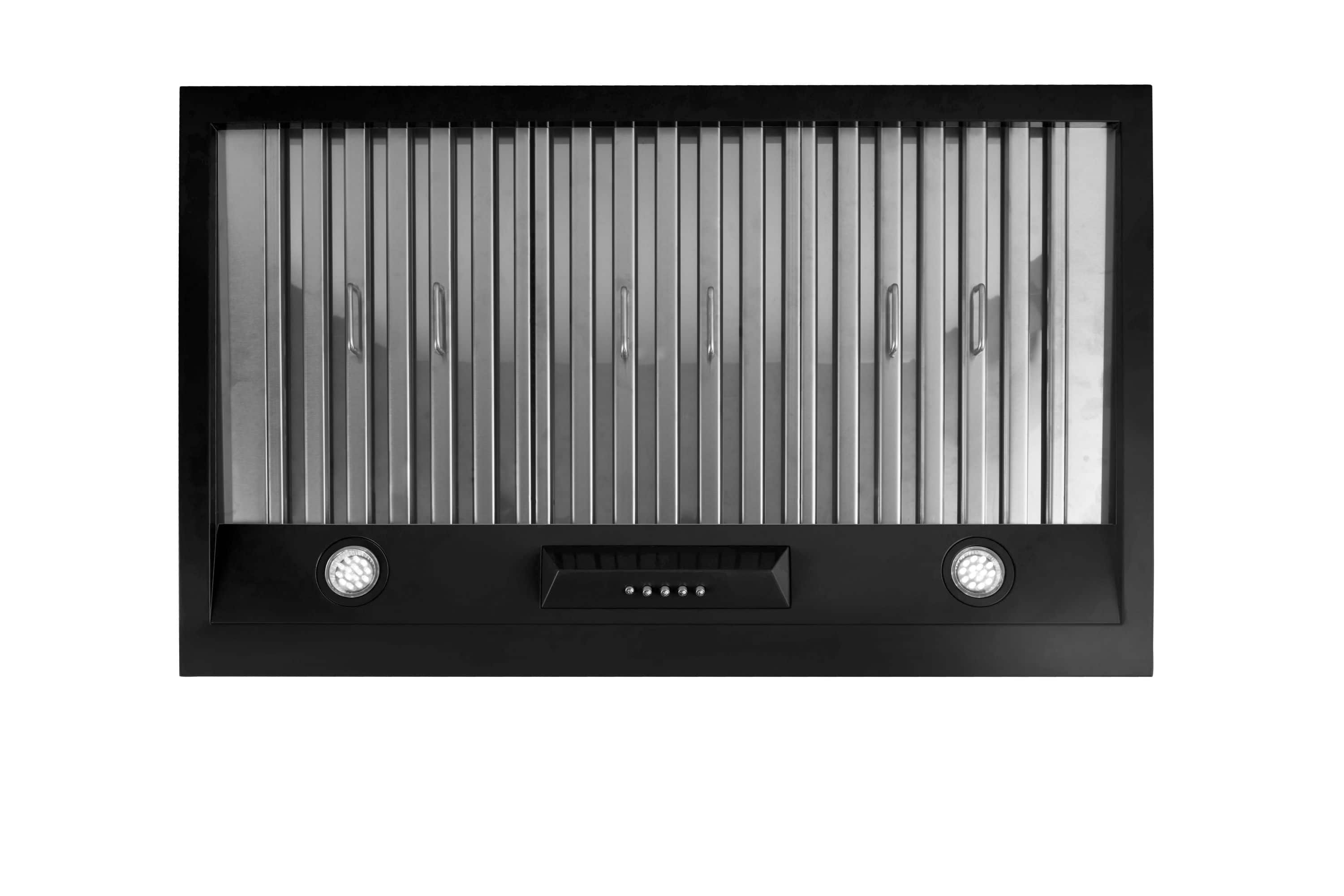 Alt View 13. Unique Appliances - Classic Retro 36" 700 CFM Ducted Under Cabinet Range Hood with LED Lighting - Midnight Black.