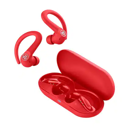 Front. JLab - GO Sport ANC True Wireless Earbuds - Vivid Pink.
