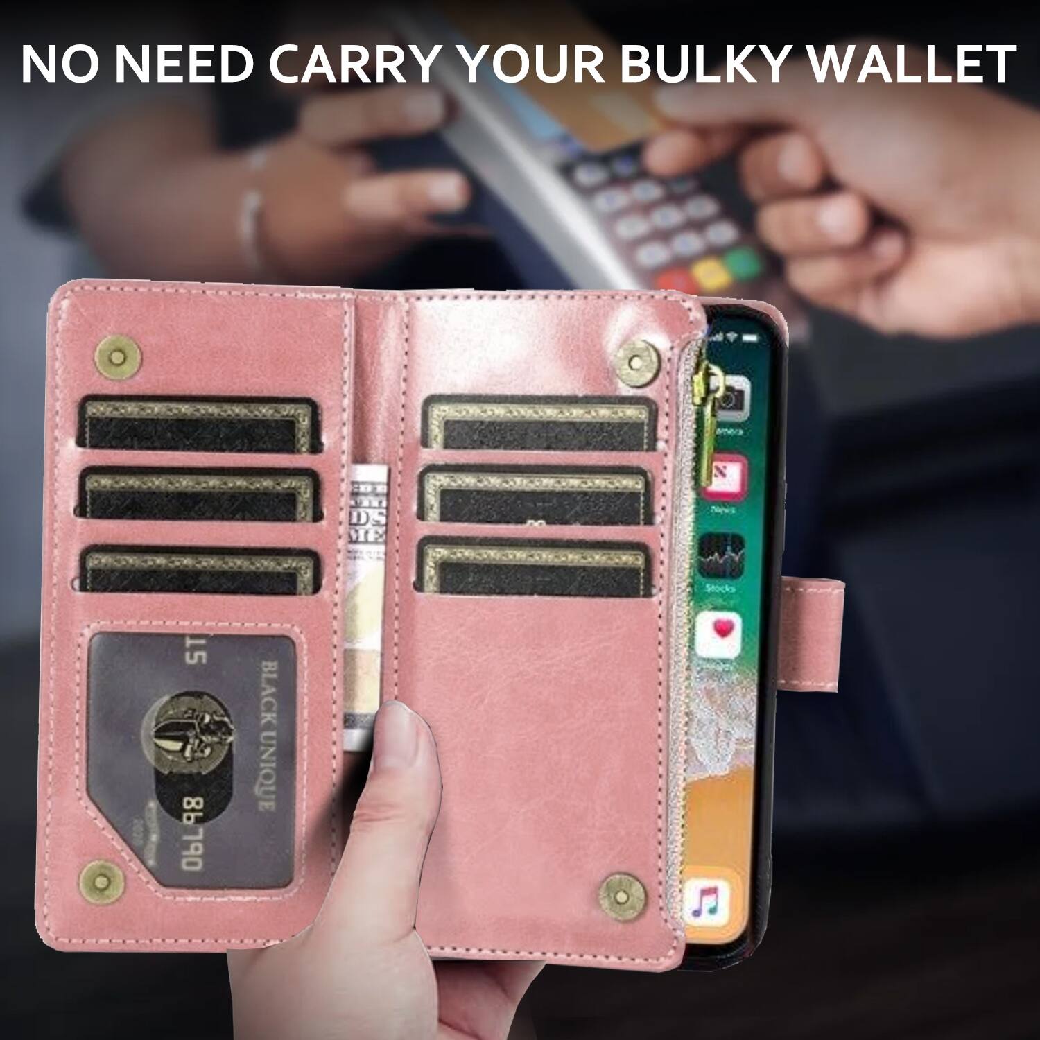 NO NEED CARRY YOUR BULKY WALLET

BLACK UNIQUE