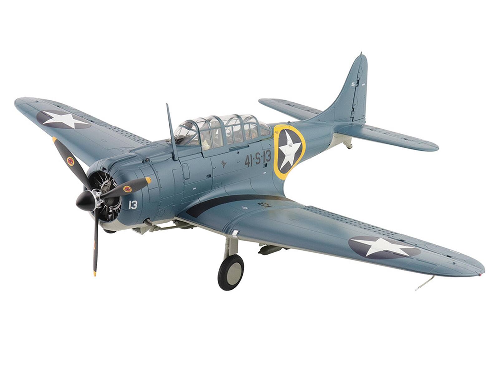 Alt View 1. Hobby Master - Douglas SBD-3 Dauntless Aircraft "Operation Torch, VS-41, USS Ranger" (1942) US Navy 1/32 Diecast Model by Hobby Master.