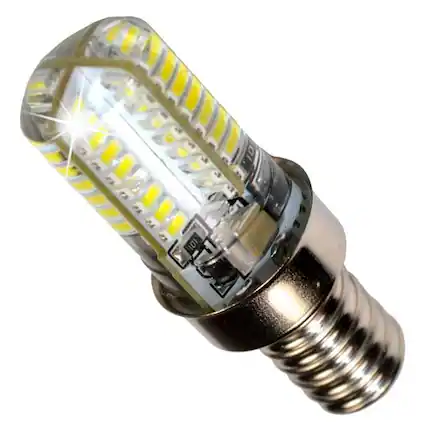 Front. HQRP - E12 3 W 110 V LED Appliance Bulb 64 SMD3014 - Refrigerator Dryer Light for GE Kenmore Sears.