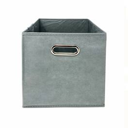 Kitcheniva - Fabric Storage Cube Bins Organizer Basket Containers Bins Metal Handle 10 Inch 6 Pack Light Gray