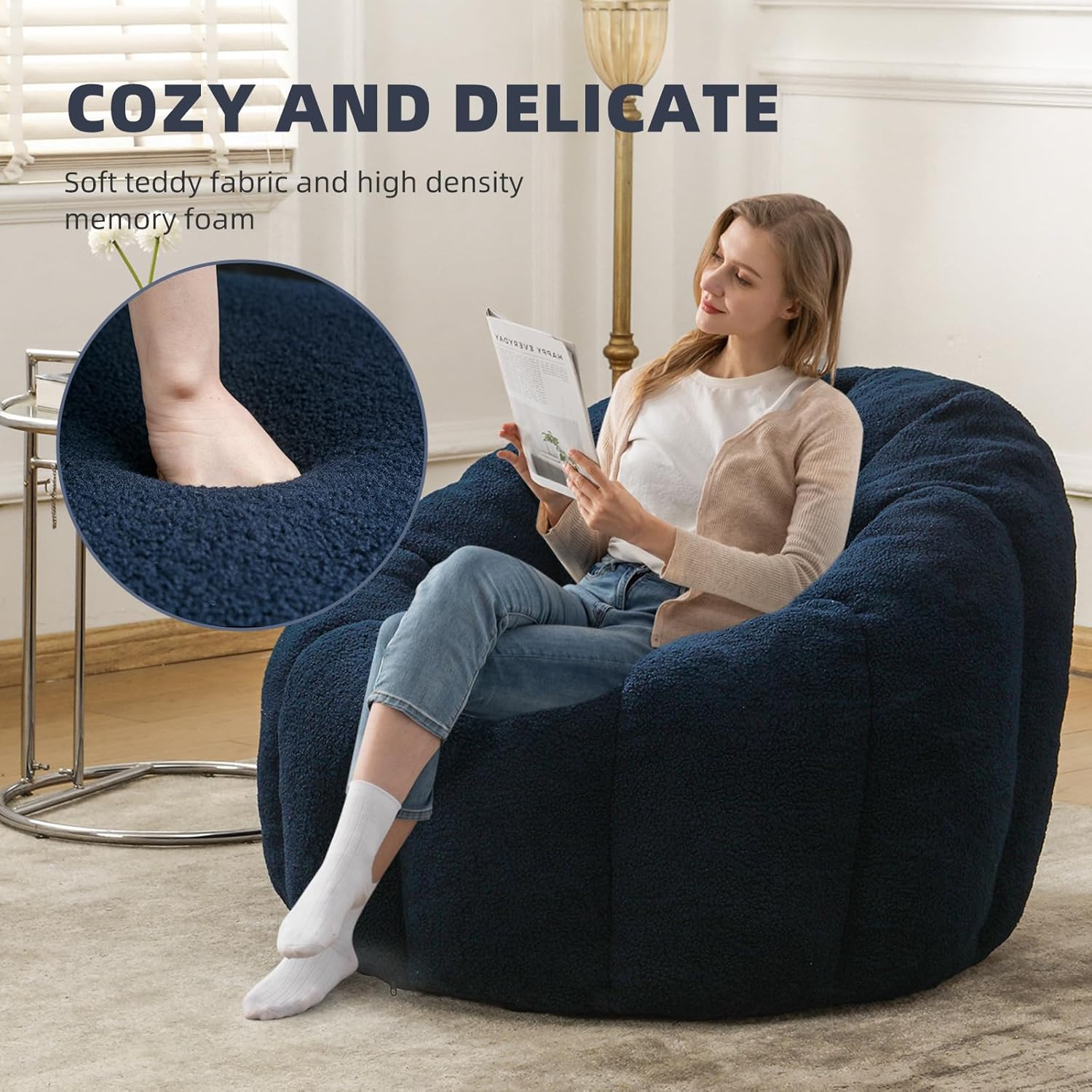 COZY AND DELICATE

Soft teddy fabric and high density memory foam