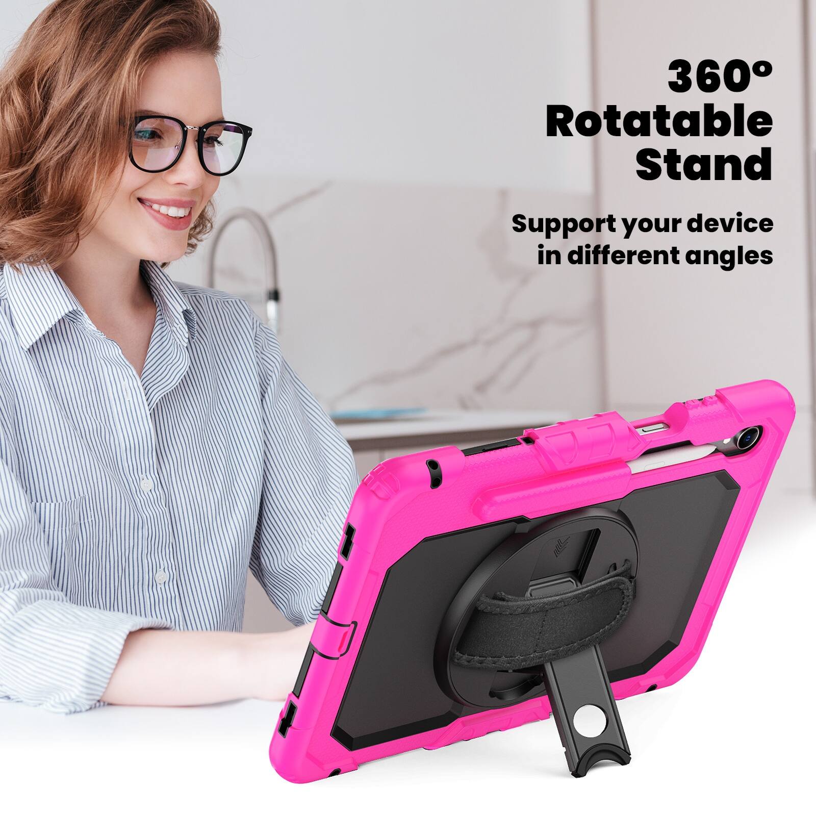 360° Rotatable Stand  
Support your device in different angles