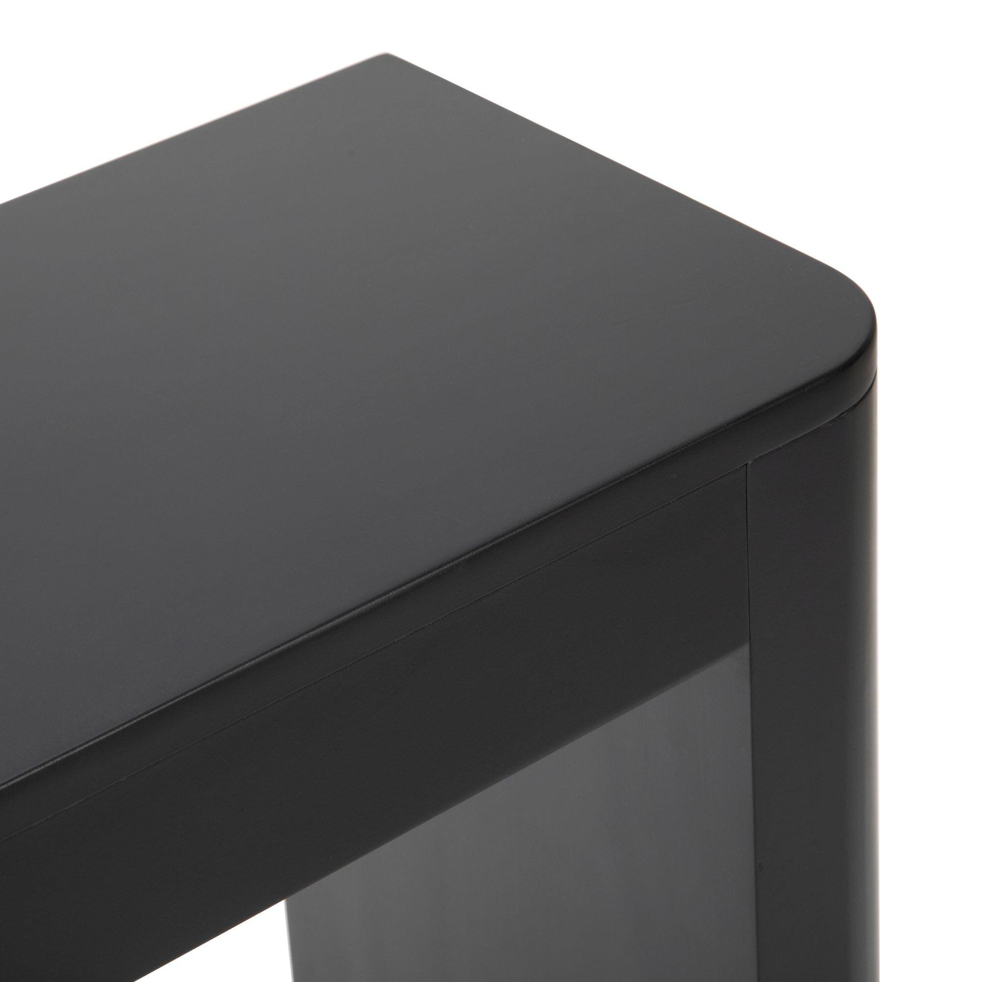 Alt View 5. Plank+Beam - Contour Console Table (46in / 1170mm), Black - Black.