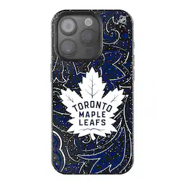 Keyscaper - NHL - Toronto Maple Leafs Paisley Bling iPhone Case - 14 - Black