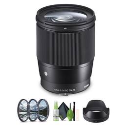 Sigma - 16mm f/1.4 DC DN Contemporary Sony E Mount Bundle 2