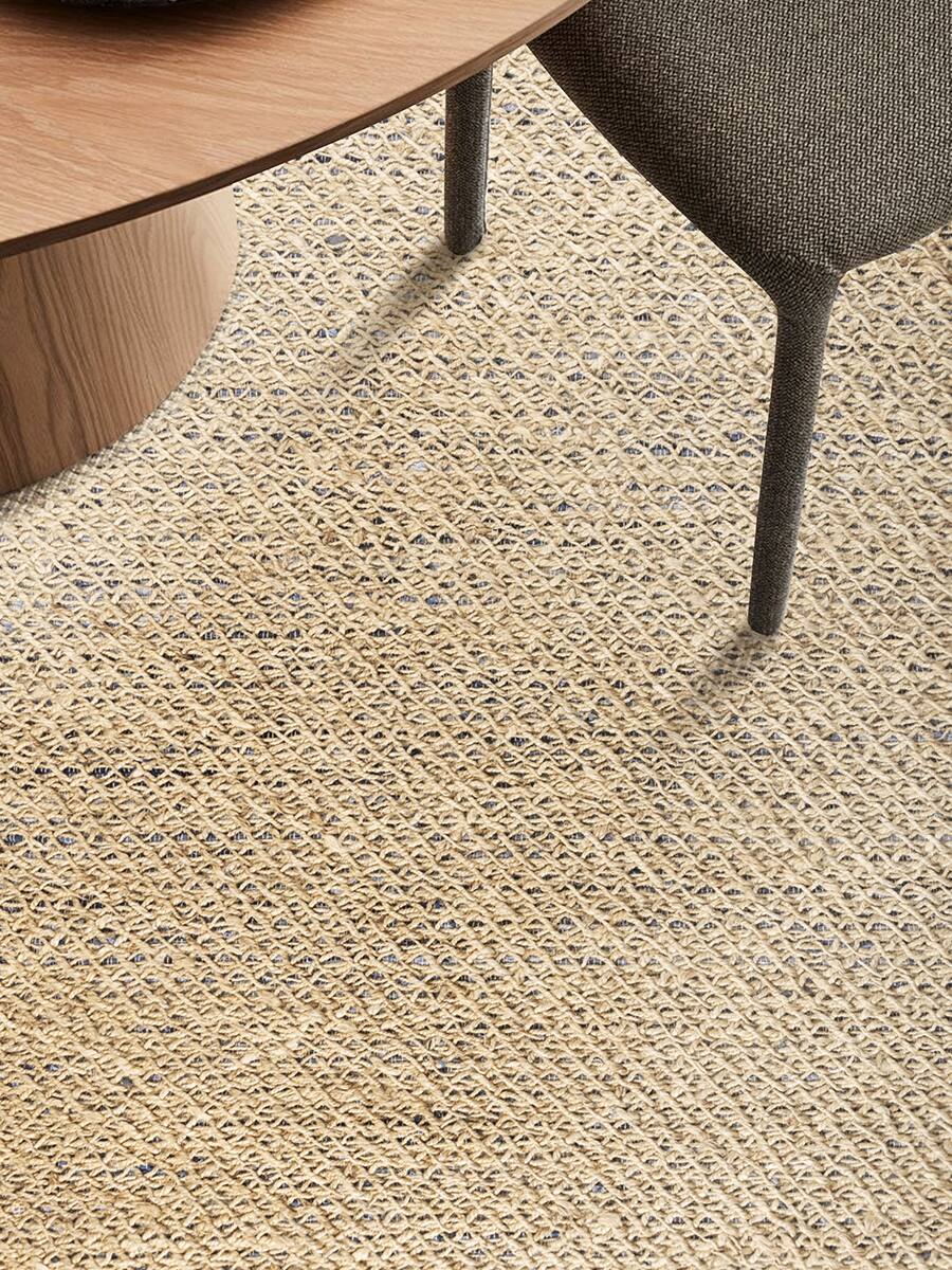 Back. GAURI KOHLI - Bogota Rug - Shades of beige and blue.