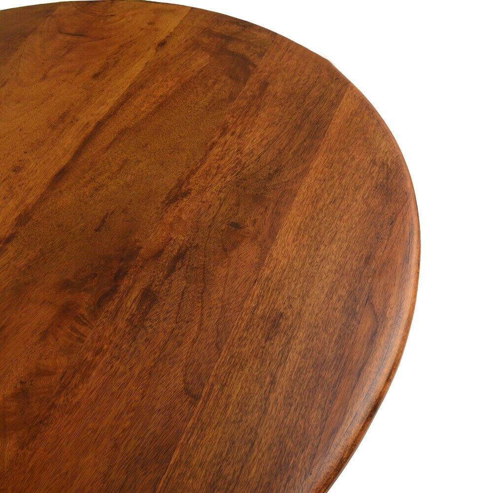 Alt View 6. Carolina Chair & Table - Alden Wood Top 36" Round Dining Table and 4 Laurant Upholstered Dining Chairs - Elm, Black.
