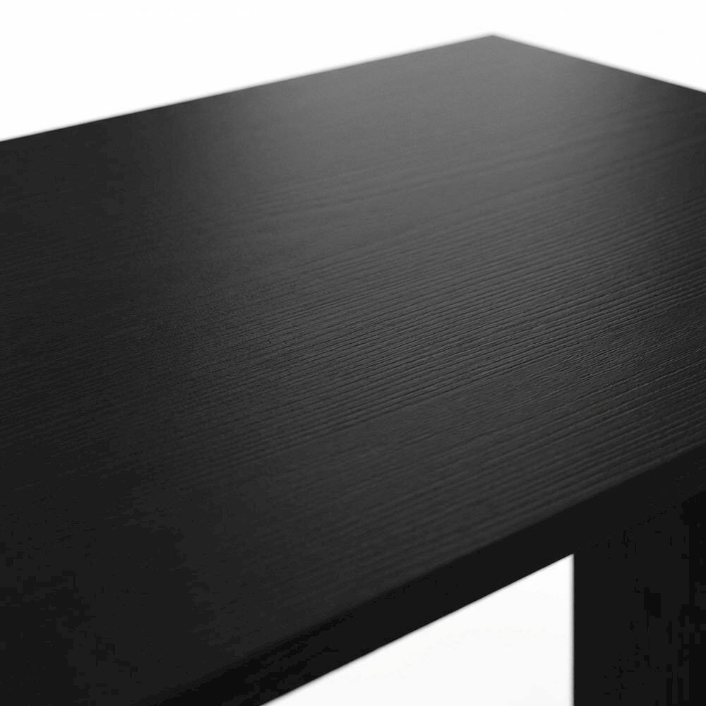 Alt View 1. BisonOffice - L-Shape Computer Desk with 3-Tier Shelves - Americano/Black Modern Design - Americano/Black.