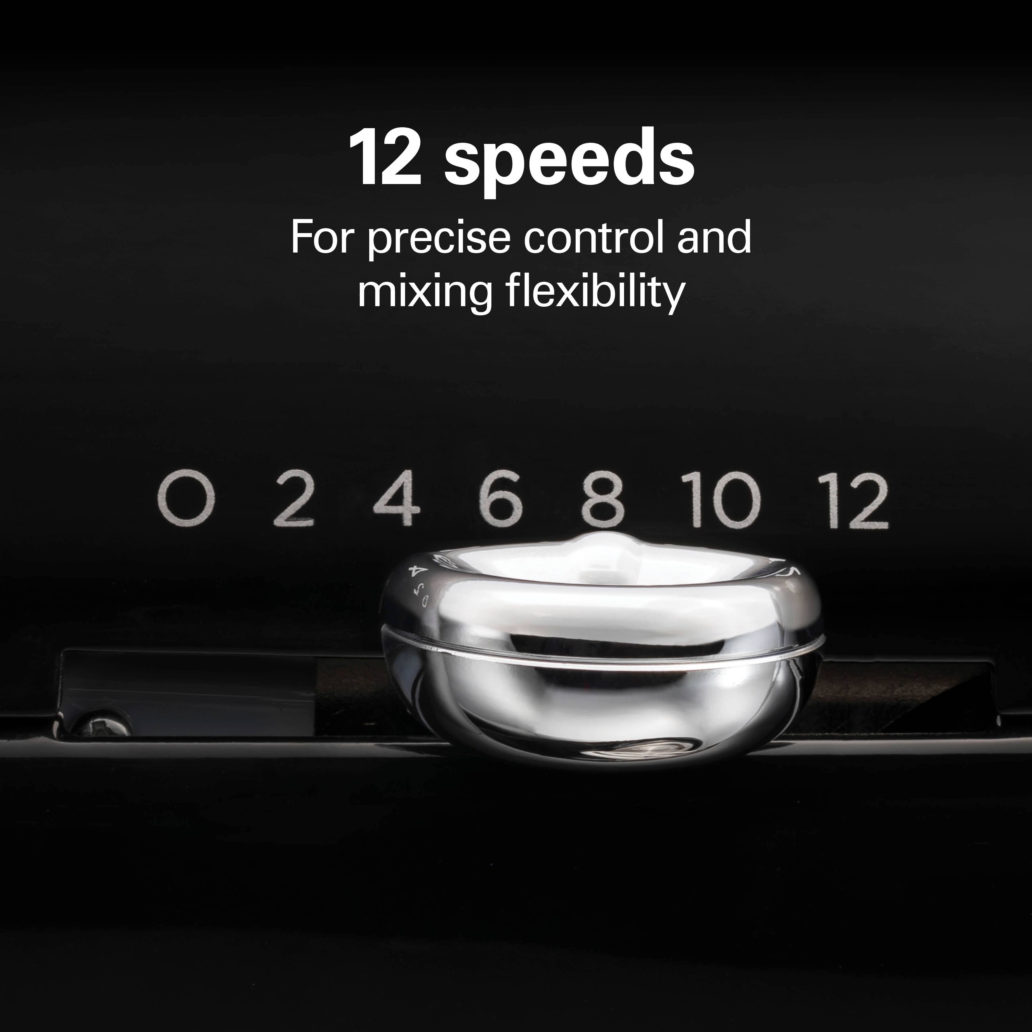 12 speeds  
For precise control and mixing flexibility  
0 2 4 6 8 10 12
