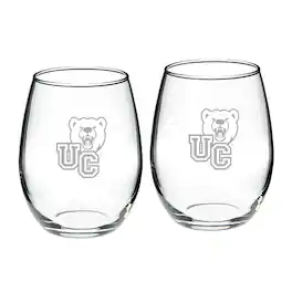 Jardine - Ursinus Bears 21oz. 2-Piece Stemless Wine Glass Set - Multicolor