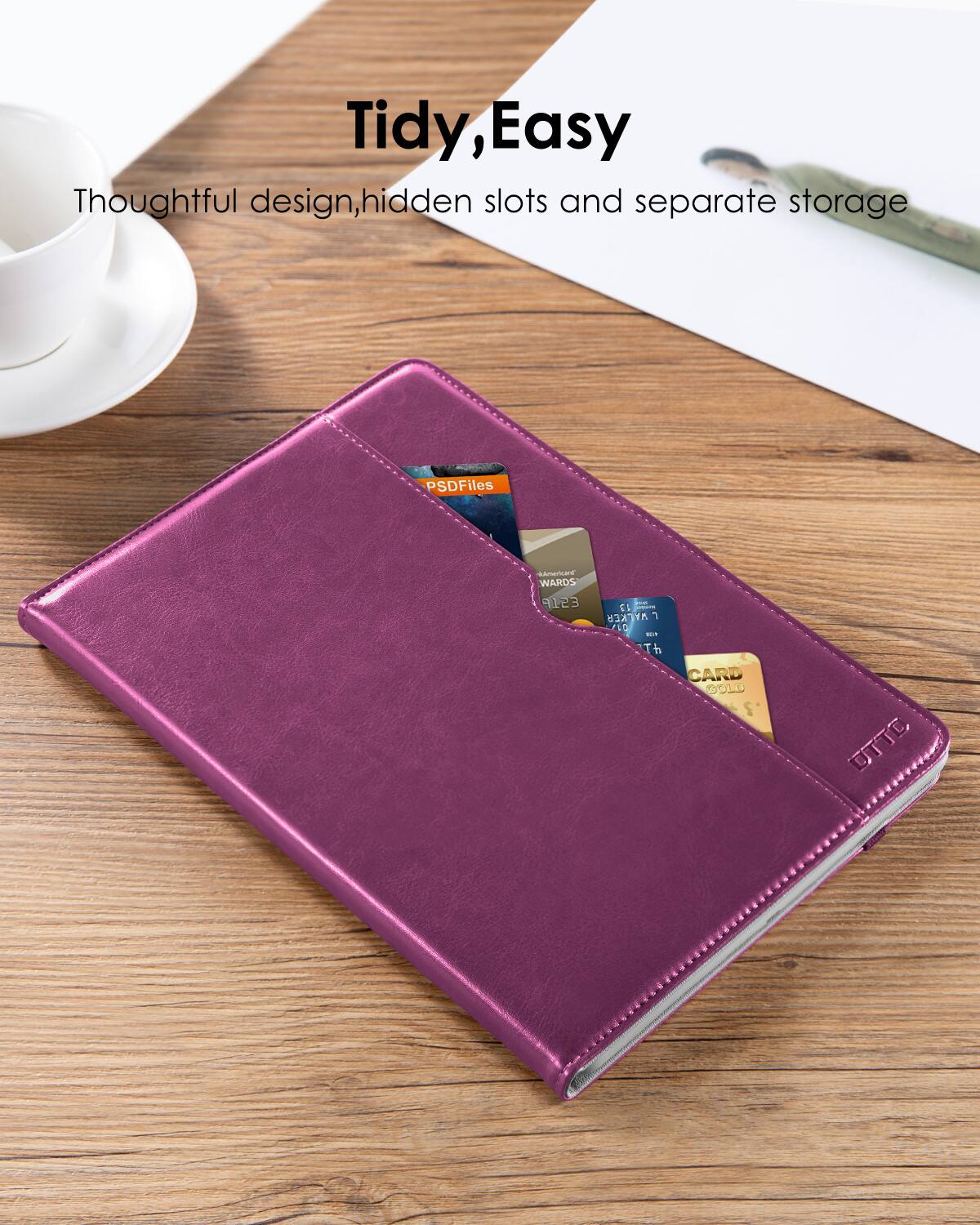 Tidy, Easy  
Thoughtful design, hidden slots and separate storage