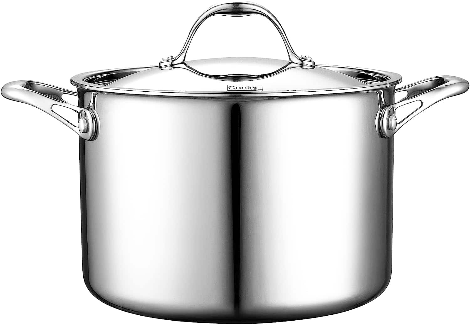 Cooks Standard - Multi-Ply Clad 8 Qt S/S Stock Pot w/Lid | for Boiling, Stews, Sauces, Induction, Dishwasher & Dutch Oven Safe - Stainless Steel