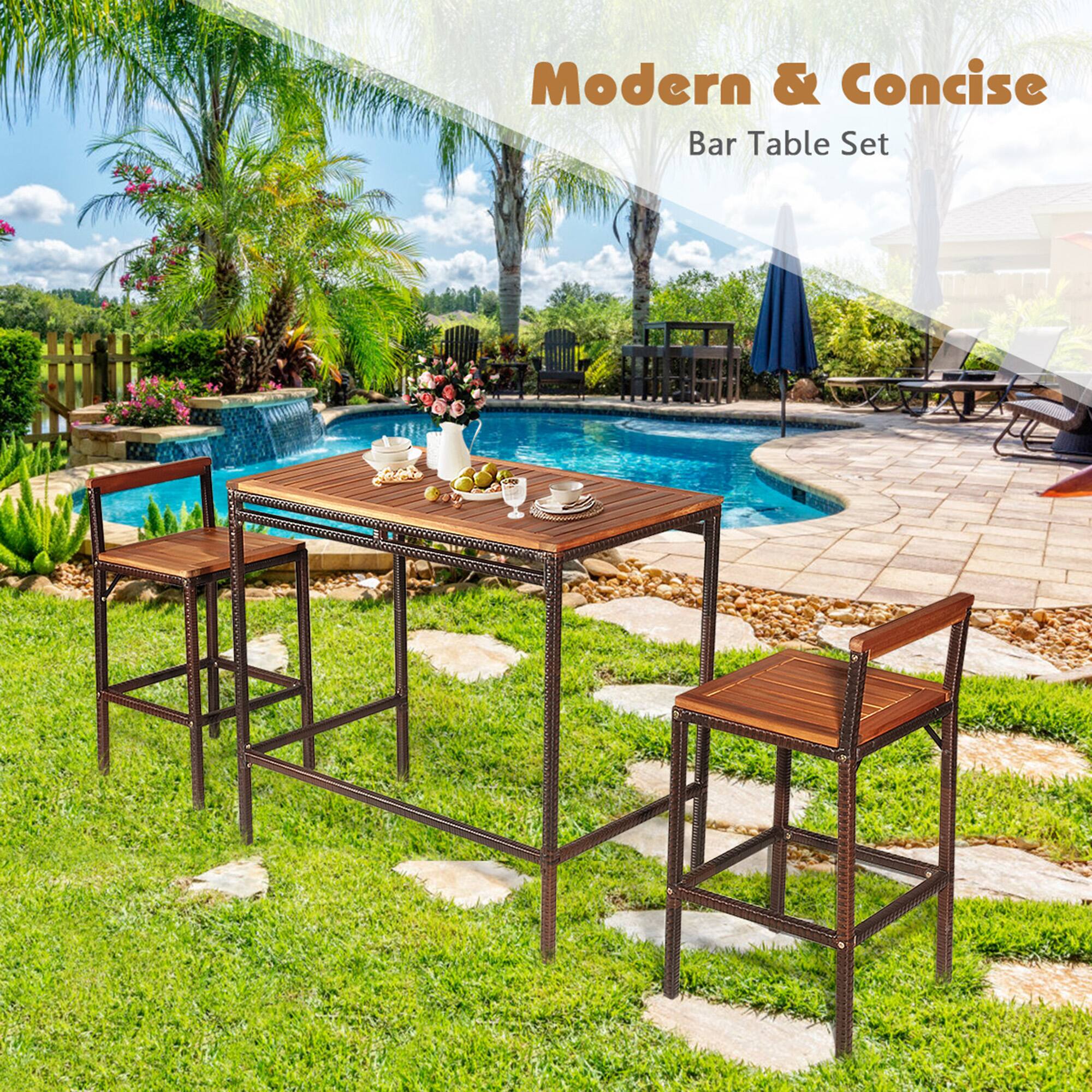 Modern & Concise  
Bar Table Set