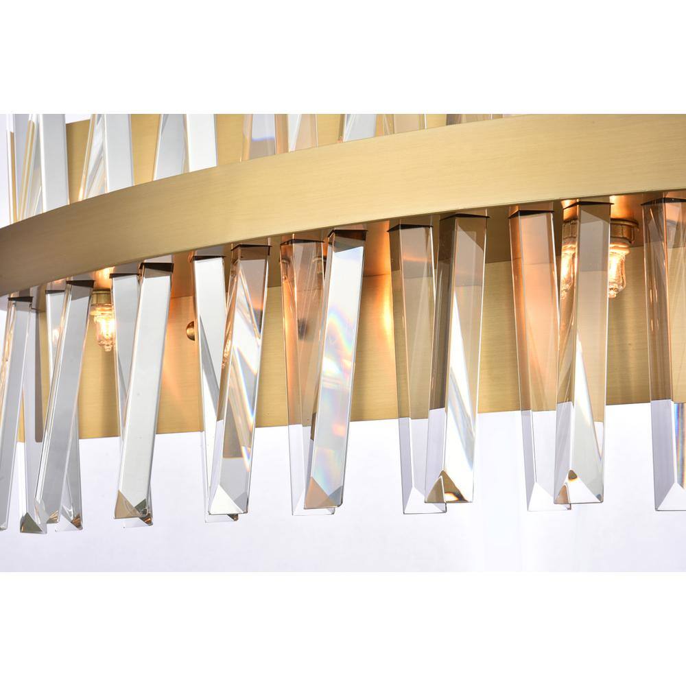 Alt View 1. Elegant Lighting - Serephina 24 inch crystal bath sconce in satin gold - Satin Gold.