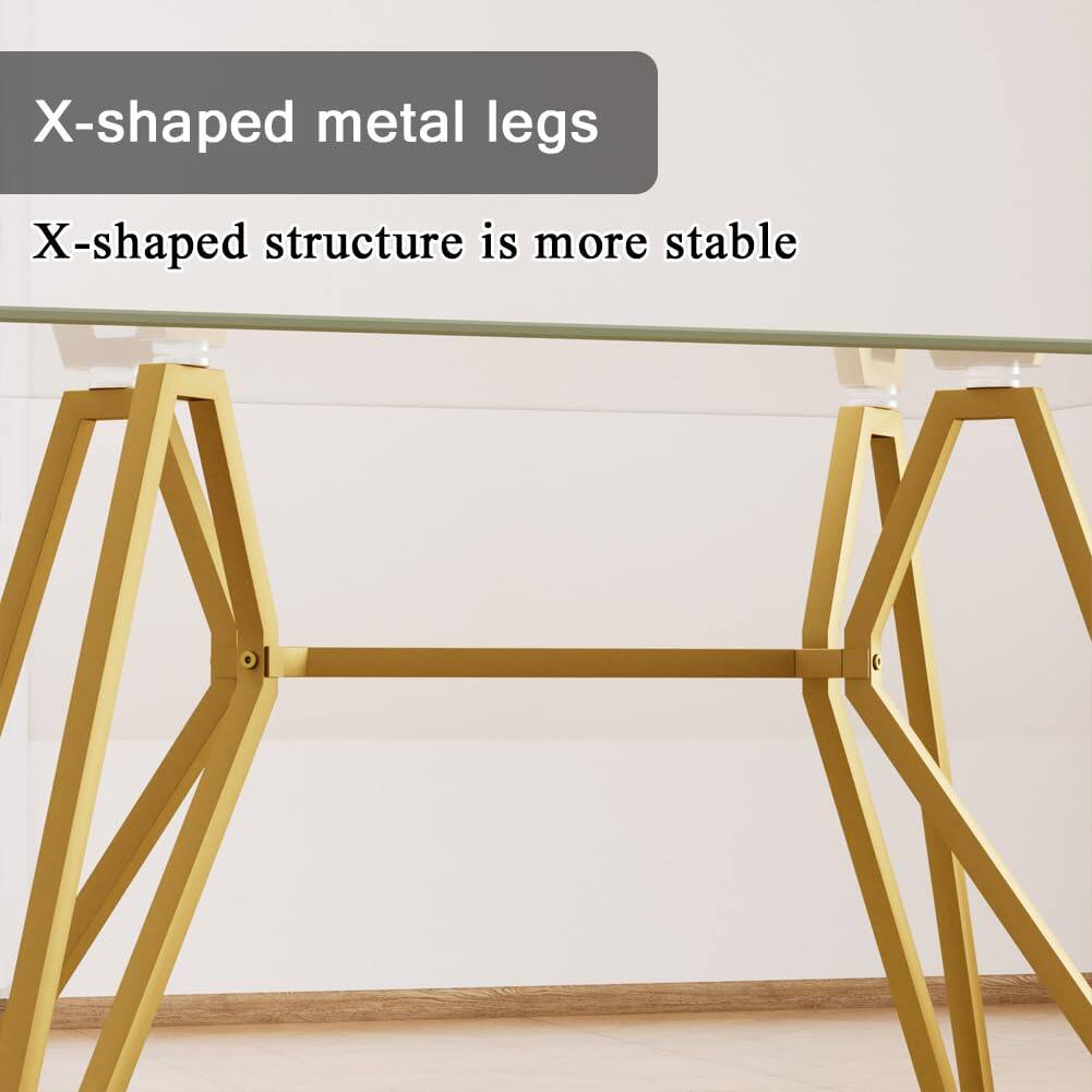 X-shaped metal legs

X-shaped structure is more stable