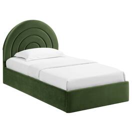 Modway - Solana Arched Performance Velvet Twin Platform Bed - Green