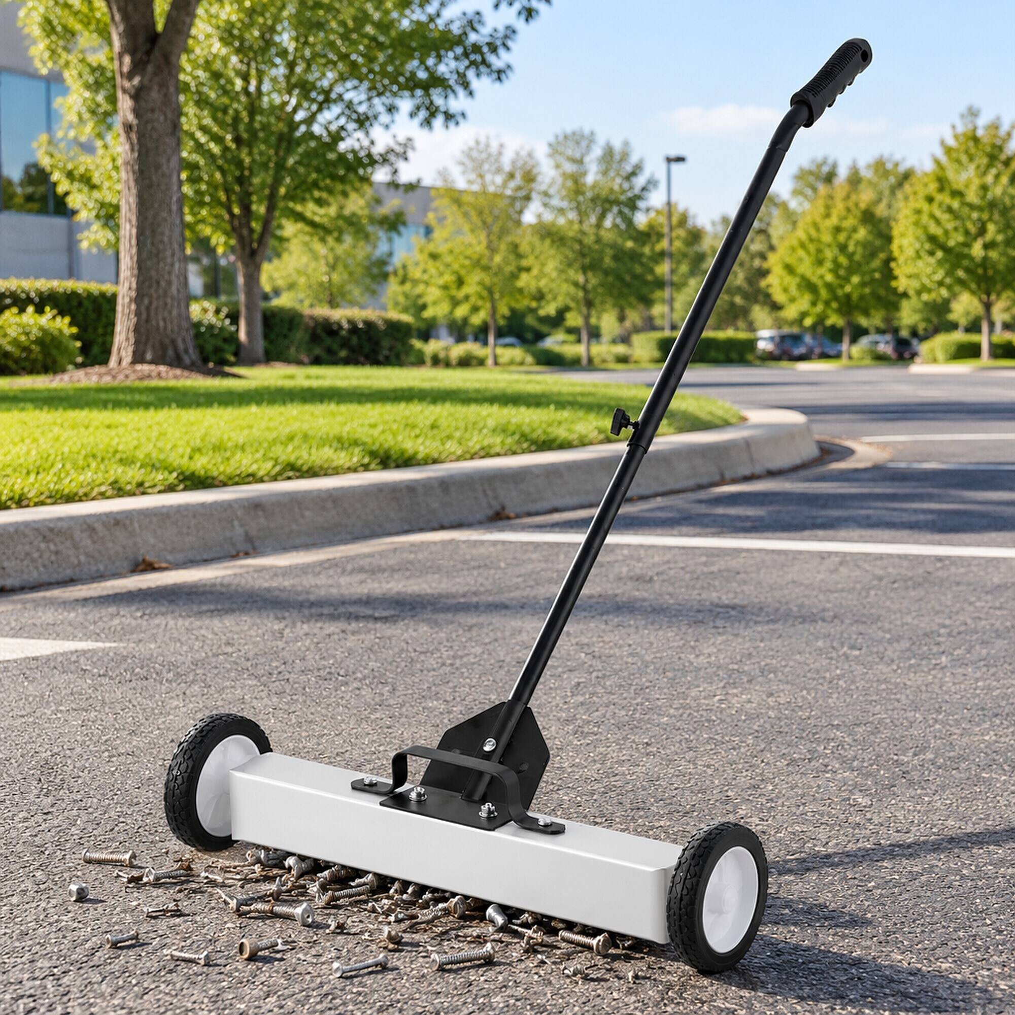 RYHNUYNE 50 lbs Rolling Magnetic Sweeper, 24 in Wide Pickup ...