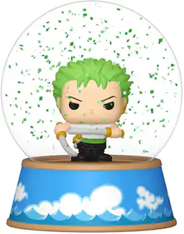 Funko - POP! Mini Glitter Globe: One Piece - Roronoa Zoro - COLLECTIBLES - Multicolor