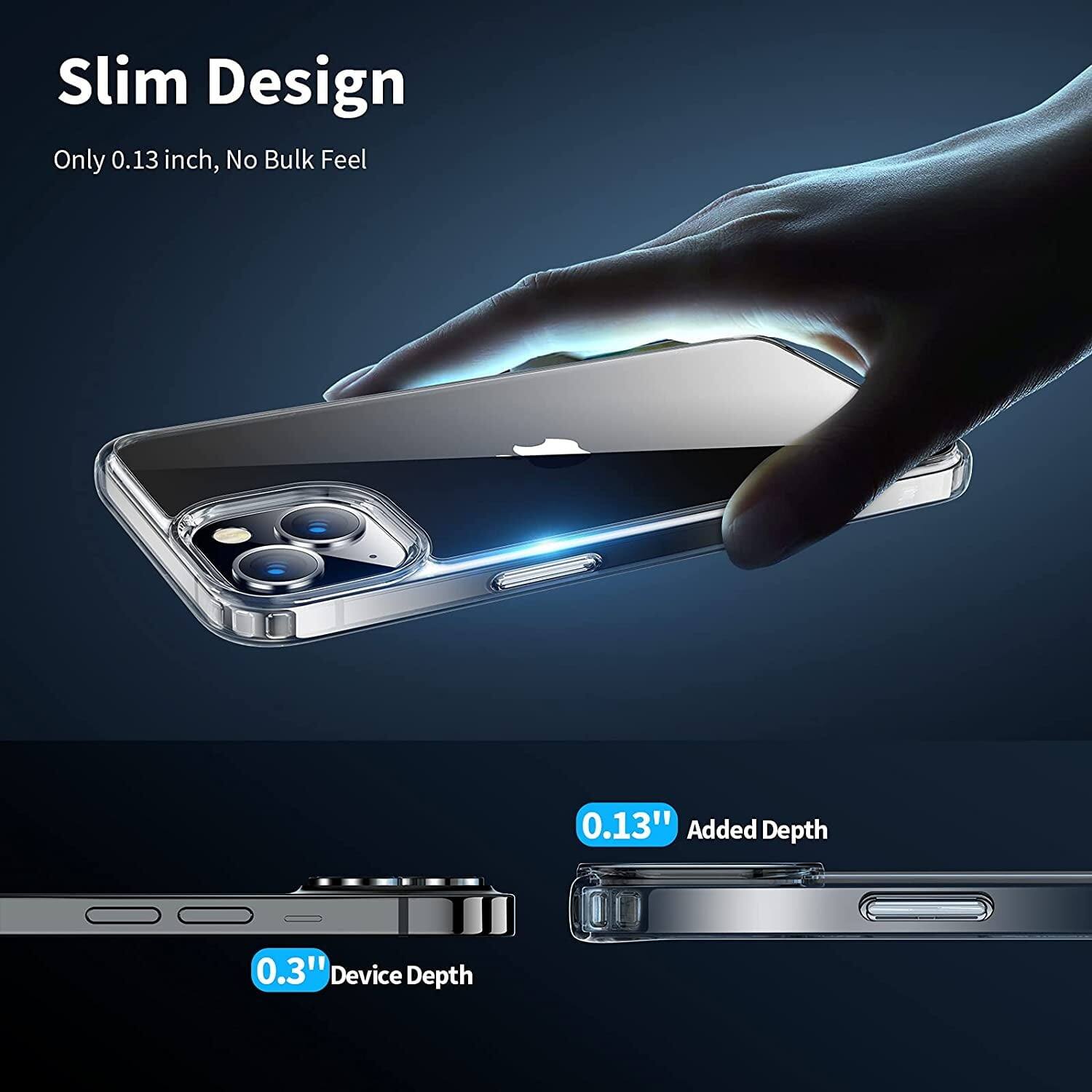 Slim Design
Only 0.13 inch, No Bulk Feel
0.13" Added Depth
0.3" Device Depth
