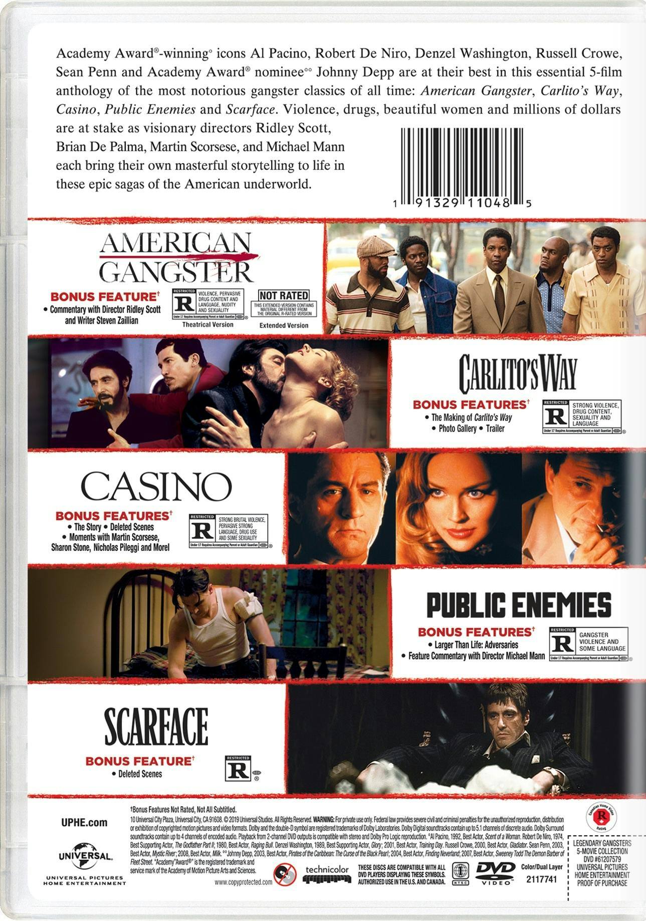 Back. Legendary Gangsters: 5-Movie Collection (2019) (DVD Set) [DVD].