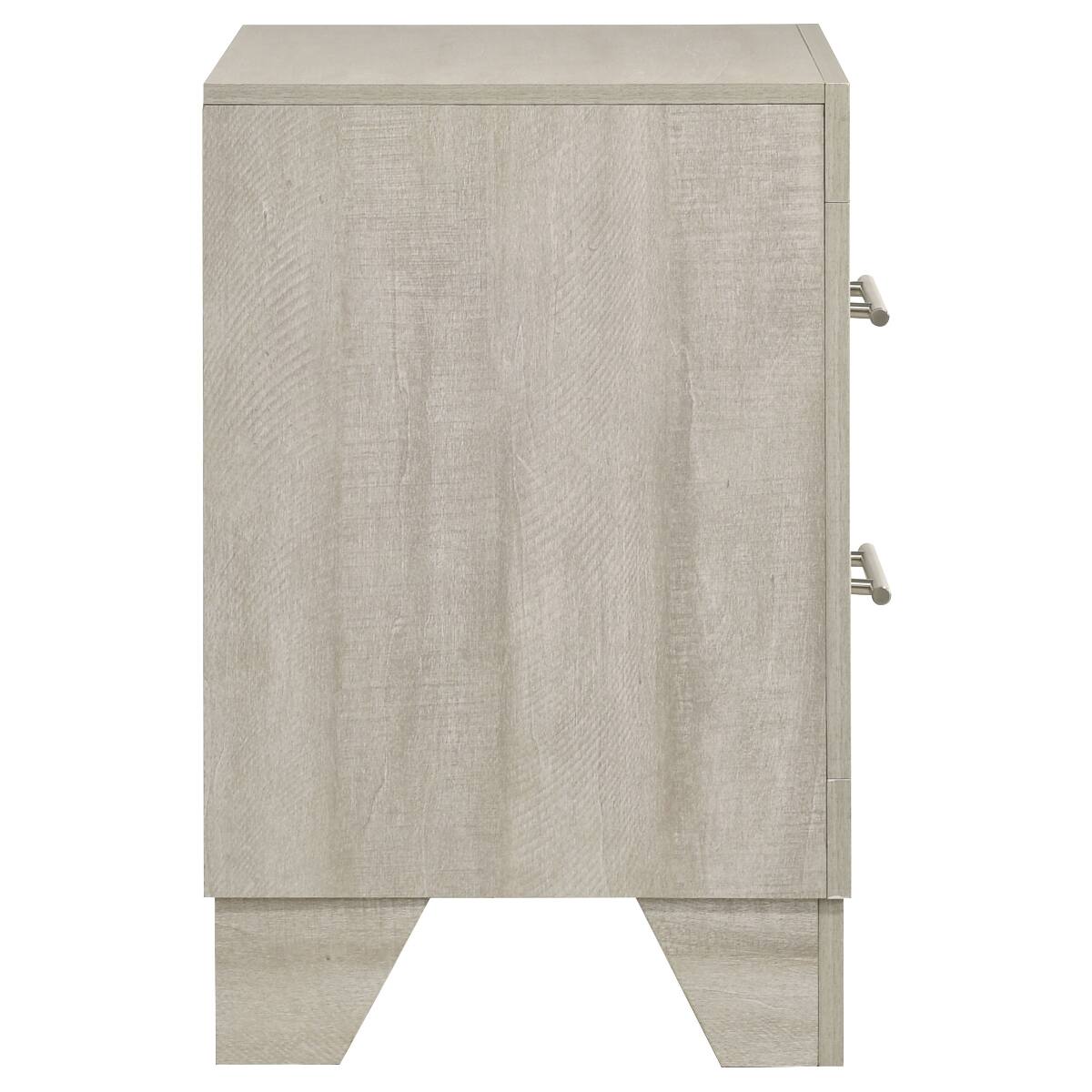 Loheer Rustic Two Drawer Nightstand with Textured Wood Grain Finish ...
