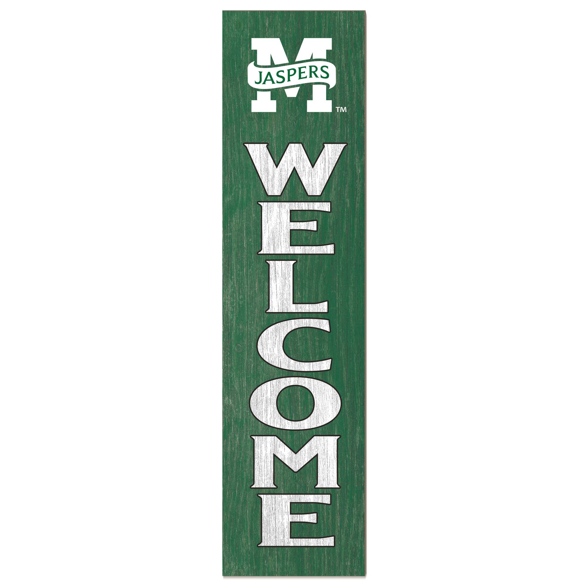Manhattan Jaspers 12'' x 48'' Welcome Outdoor Leaner