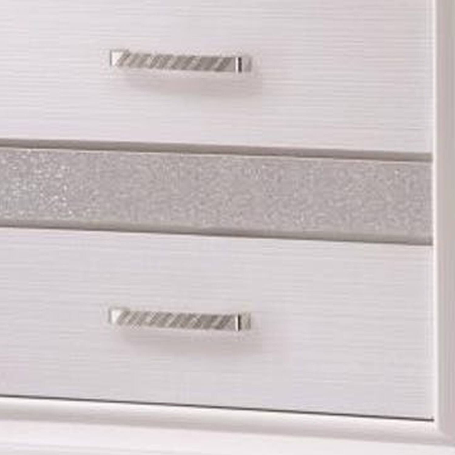Left. Manhattan Lane - Wooden Nightstand with Hidden Jewelry Tray - White.