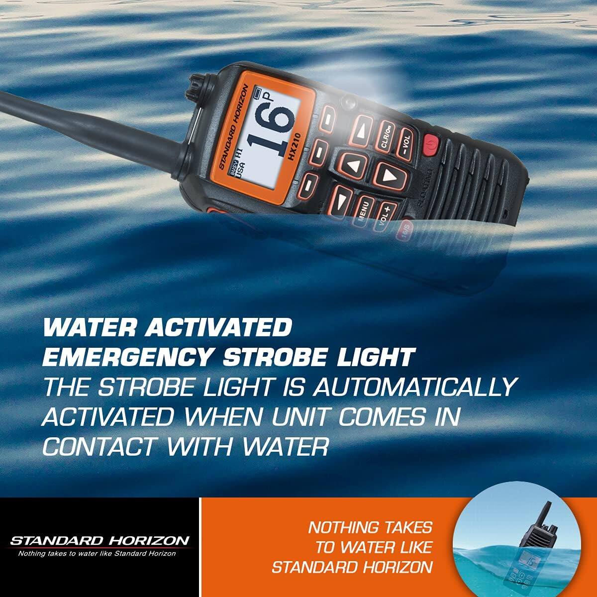 Standard Horizon Hx210 6w Floating Handheld Marine Vhf Transceiver
