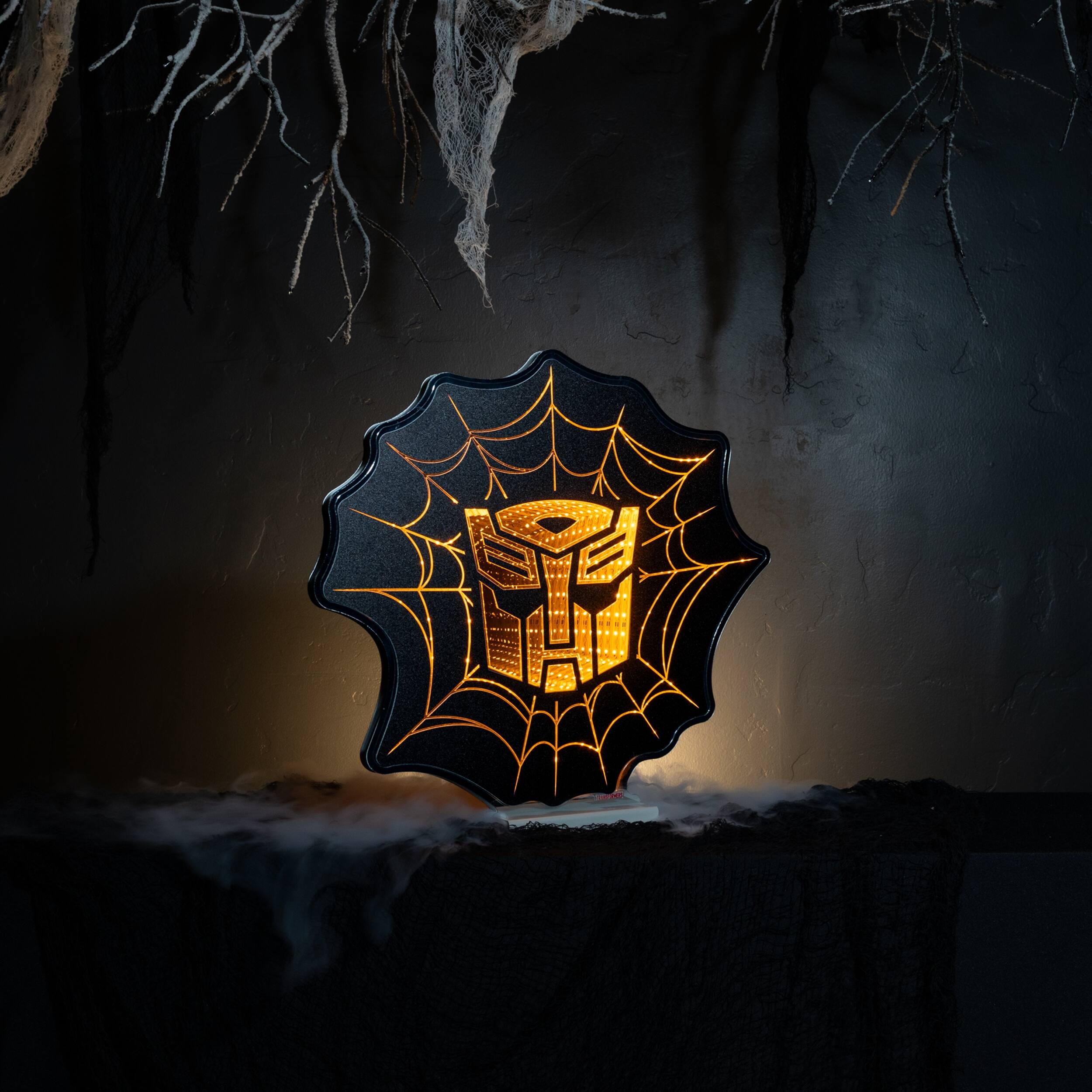 Angle. BreeBe - Transformers Autobot Web Ekkolight 16"H - Orange, Black.