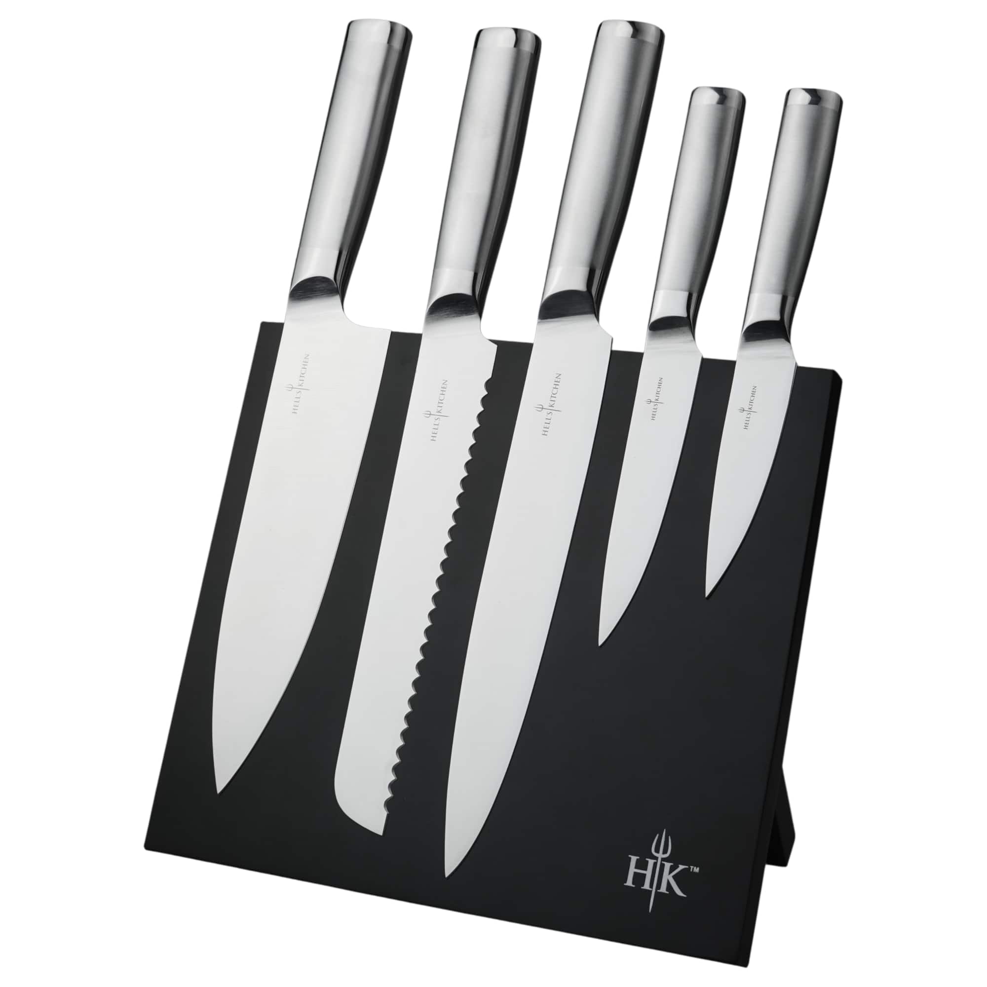 The text on the image reads:

- "HIK™"
- "HIK™" (on each knife blade)