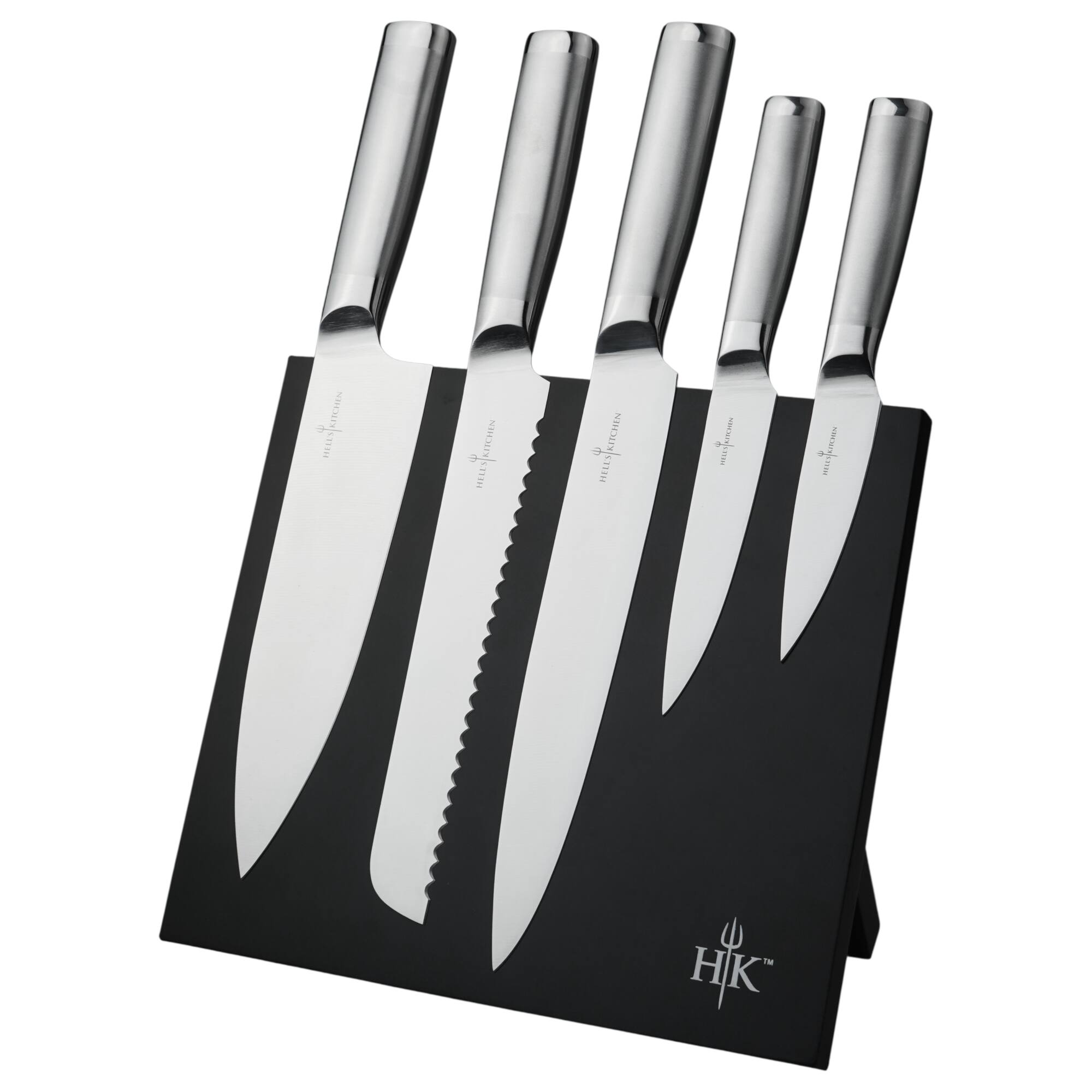 The text on the image reads:

- "HIK™"
- "HIK™" (on each knife blade)