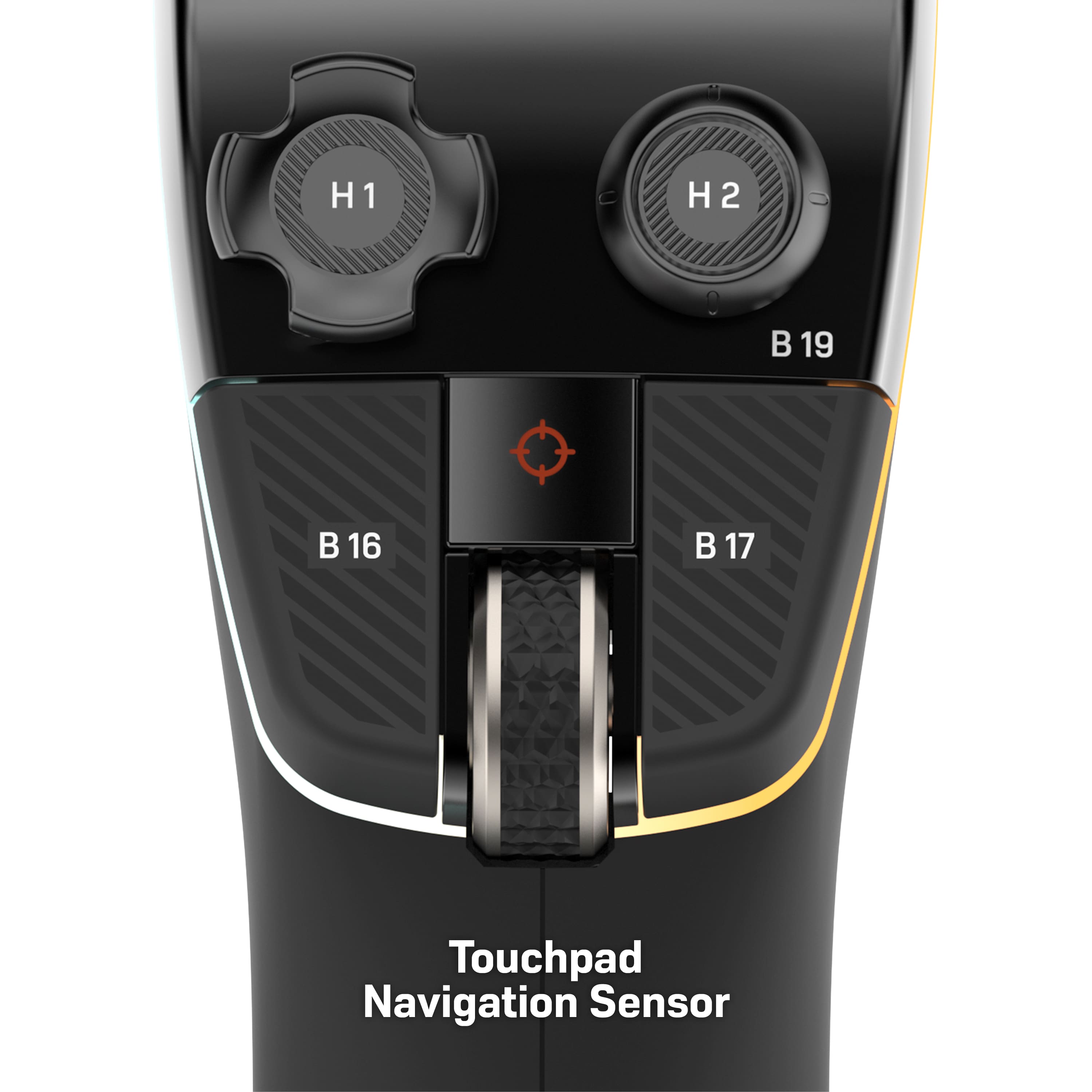 The text on the image reads: "Touchpad Navigation Sensor H1 1 H 2 B 19 B 16 B 17".