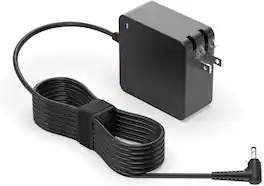 Core Tech - 65W Laptop Charger for Lenovo IdeaPad, Slim, Flex, Yoga and Chromebook with Foldable Plug and 7.5ft Cable - Black