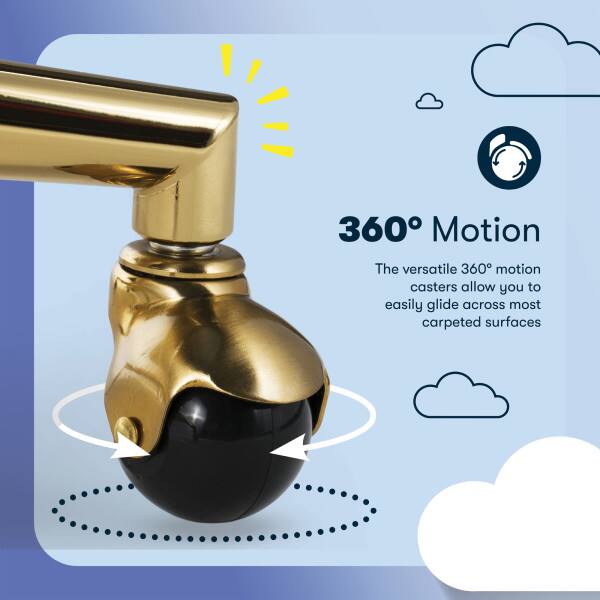 360° Motion

The versatile 360° motion casters allow you to easily glide across most carpeted surfaces