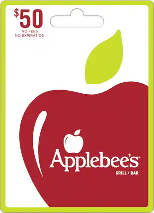 $50.00 Applebees Grill + Bar. No fees. No expiration.