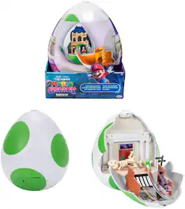 Jakks Pacific - Super Mario Galaxy Movie - Yoshi Egg Playset with 1.5" Yoshi & Exclusive Fire Mario Figures - COLLECTIBLES - Multicolor