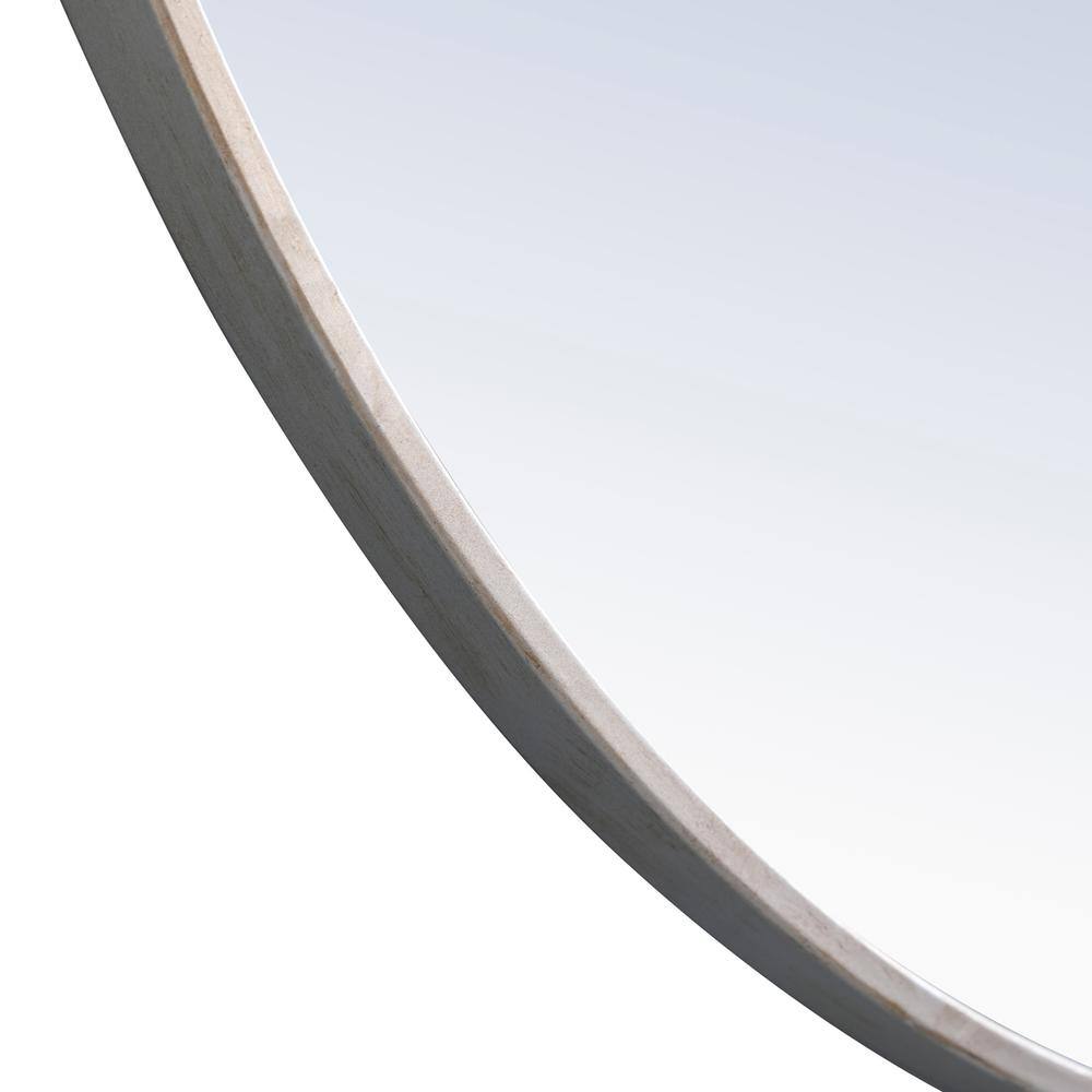 Alt View 8. Elegant Decor - Metal frame Round Mirror 48 inch Silver finish - Silver.