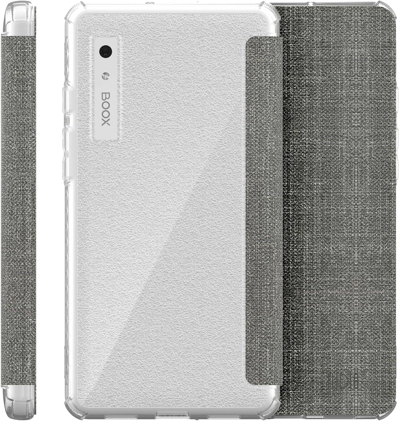 Front. TUDIA - TUDIA SKN FLIP for Onyx Boox Palma Case Magnetic Closure - Grey - Grey.