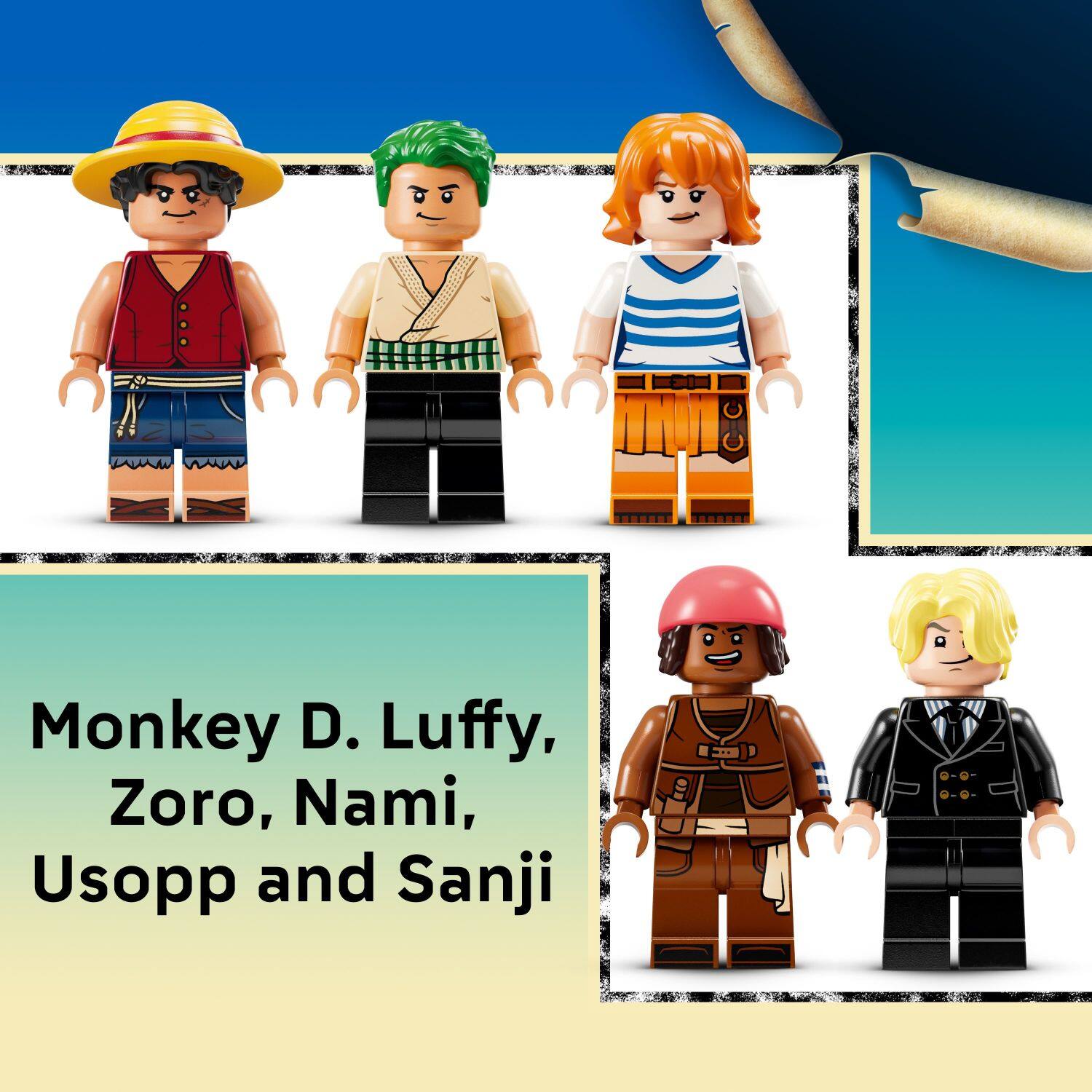 Monkey D. Luffy, Zoro, Nami, Usopp and Sanji