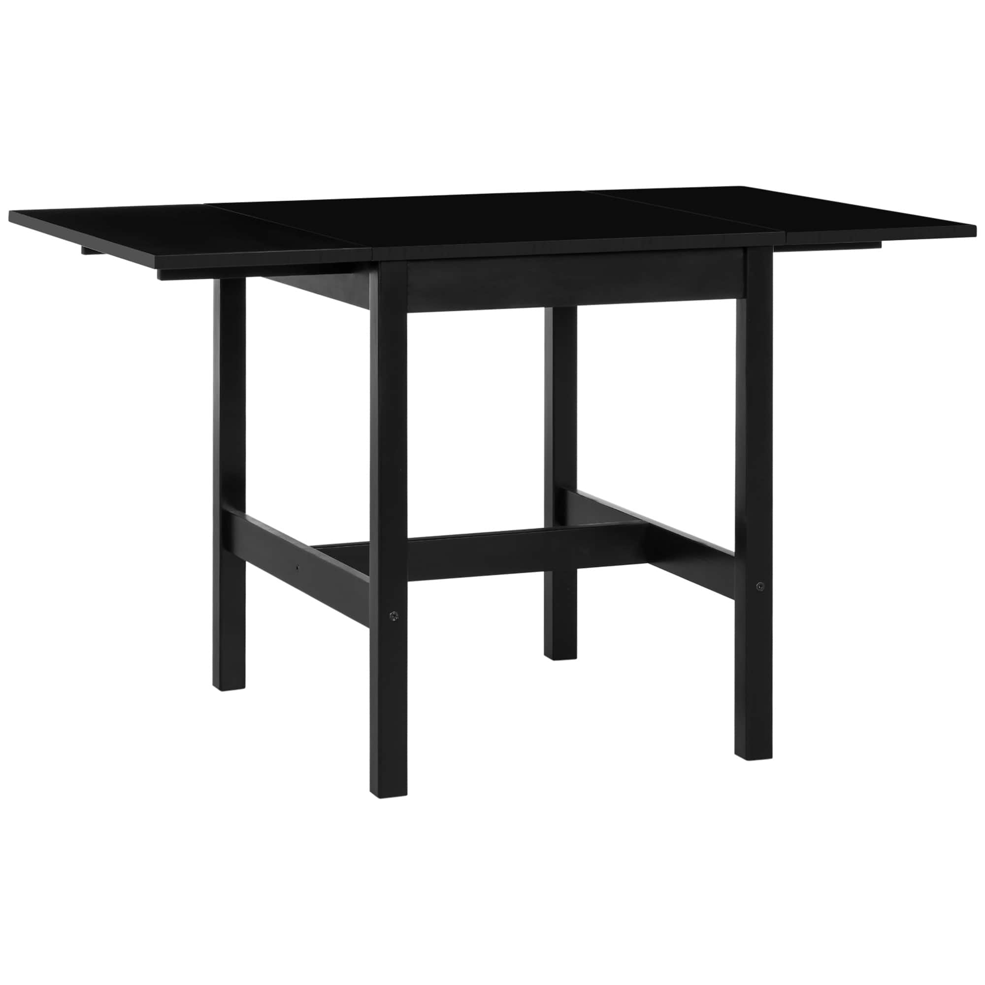 Homcom - Wood Kitchen Table, Drop Leaf Tables for Small Spaces - Black price history on PriceWatchPro
