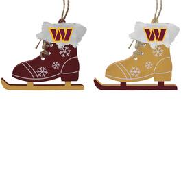 The Memory Company - Washington Commanders Two-Pack Ice Skate Ornament Set - Multicolor