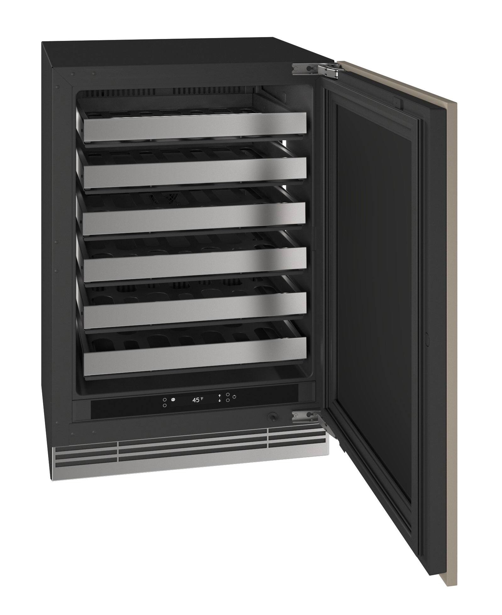 Alt View 3. U-Line - 24"W. 5.1 Cu.Ft. Built-In Wine Refrigerator - Panel Ready - Panel Ready.