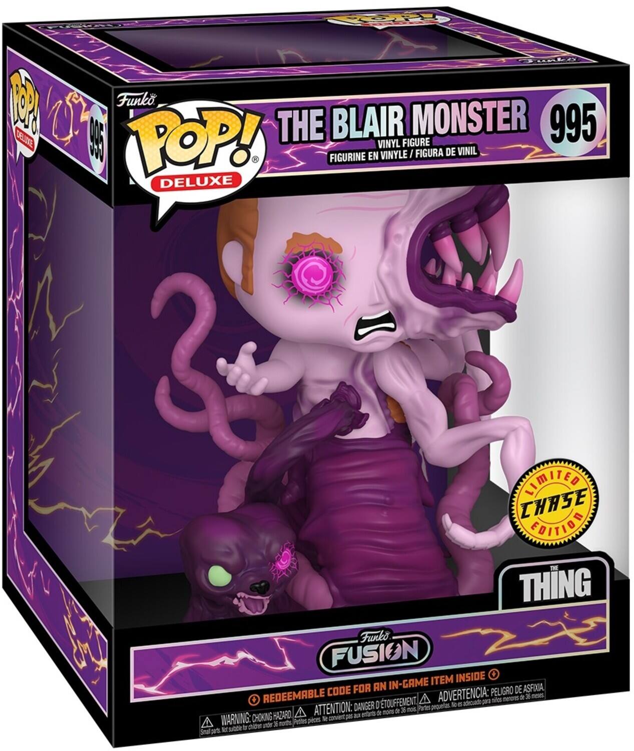 P M Funko POP! THE BLAIR VINYL FIGURE MONSTER 995 EN VINYLE I FIGURA DE VINIL FIGURINE DELUXE LIMITED CHASE EDITION THE THING Funko FUSION ITEM INSIDE FOR AN IN-GAME REDEEMABLE CODE ADVERTENCIA: PELIGRO 26 meses A the menores de I TOUFFEMENT to e adecuado pars ATTENTION: DANGER de  Partes peovetas HAZARO, entarts a mons CHOKING WARNING: pices Se undr 3 morts Protes tsutable b ahide Sea ps