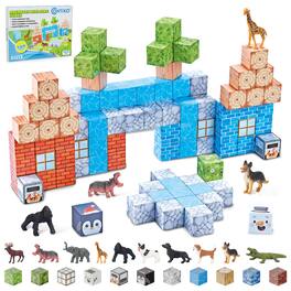 Contixo - Magnetic Blocks Building Cubes Game, Sensory Toys 100-Pieces