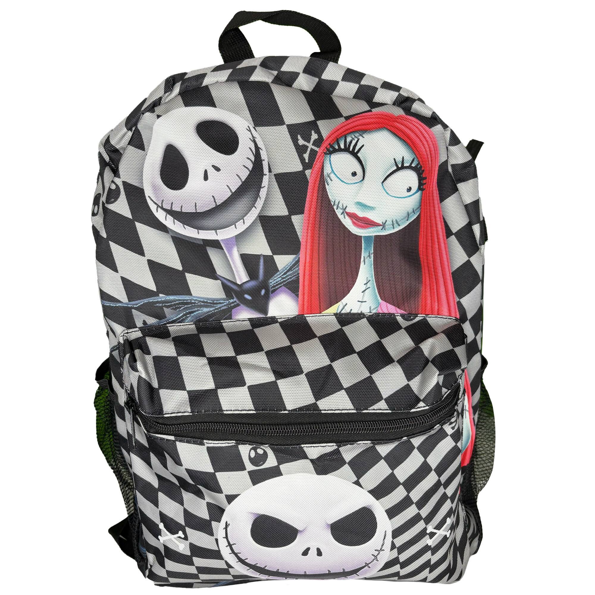 Alt View 1. UPD - Black & White Nightmare Before Christmas Checkered 16" School Backpack for Kids - Multicolored.