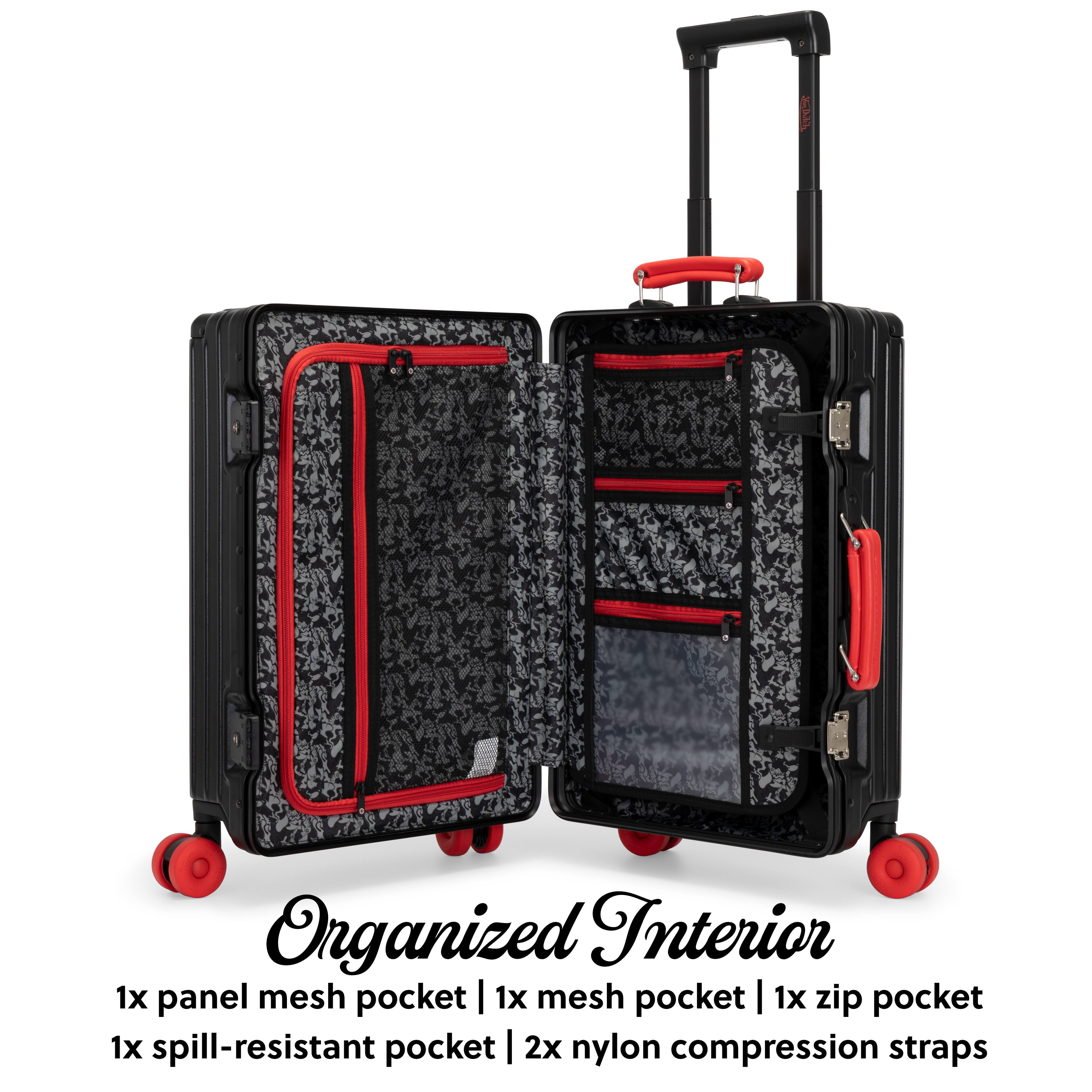 Organized Interior  
1x panel mesh pocket | 1x mesh pocket | 1x zip pocket | 1x spill-resistant pocket | 2x nylon compression straps