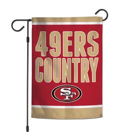 WinCraft - San Francisco 49ers Double-Sided 12'' x 18'' Team Slogan Garden Flag - Multicolor